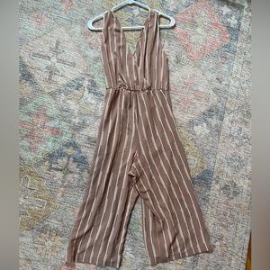 Striped Midi Jumpsuit